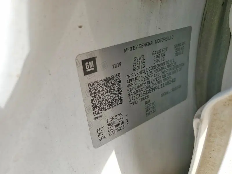 2020 CHEVROLET COLORADO   