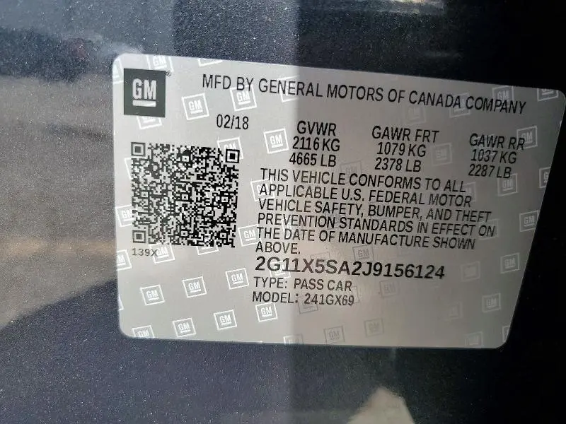 2018 CHEVROLET IMPALA LS  