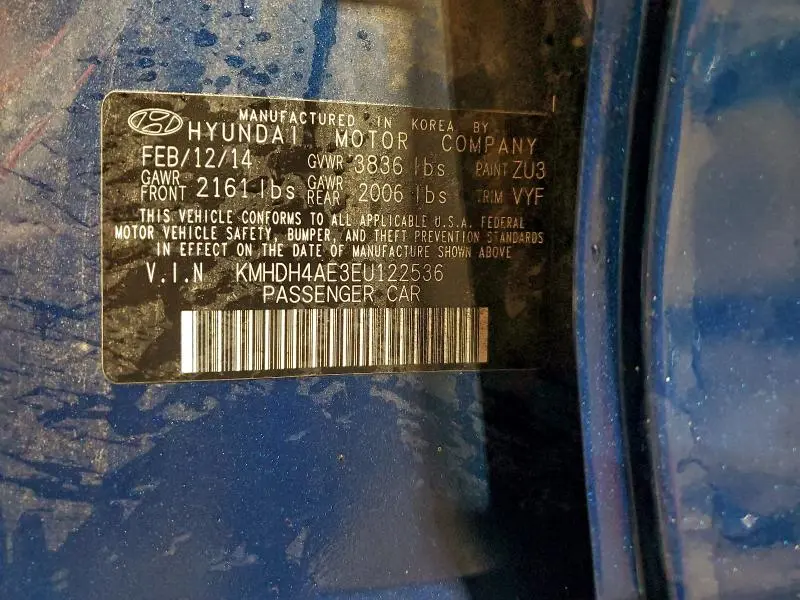 2014 HYUNDAI ELANTRA SE  