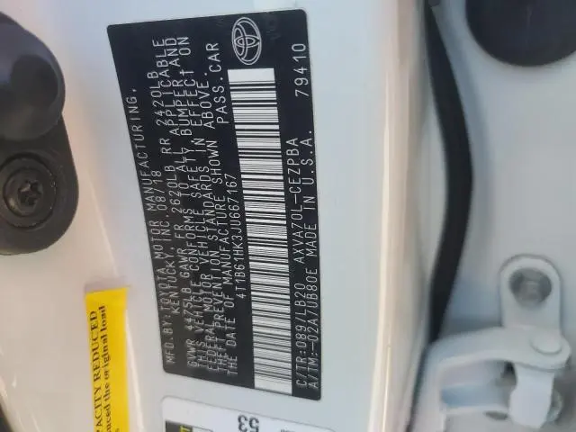 2018 TOYOTA CAMRY XSE  