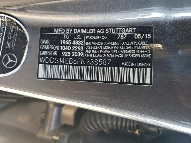 2015 MERCEDES-BENZ CLA 250  