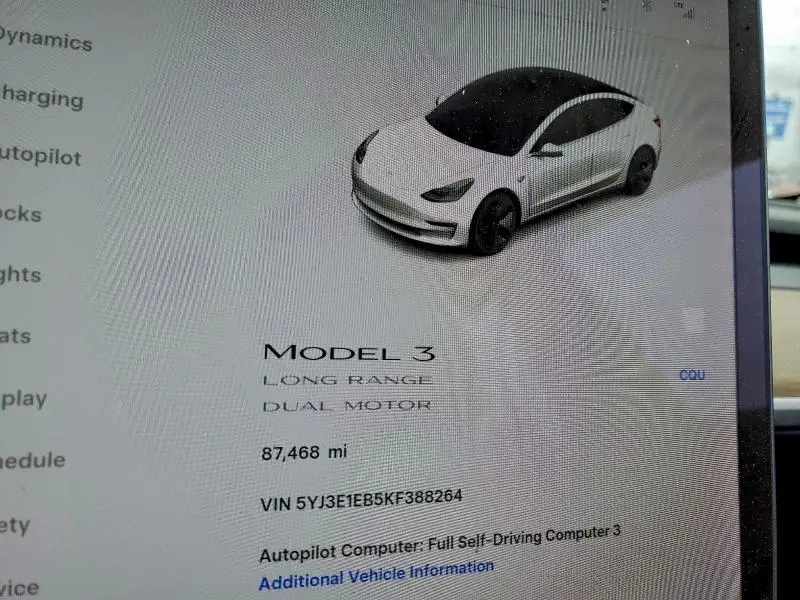 2019 TESLA MODEL 3   