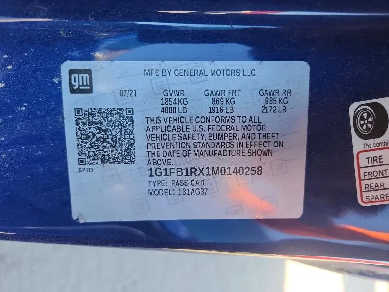 2021 CHEVROLET CAMARO LS  