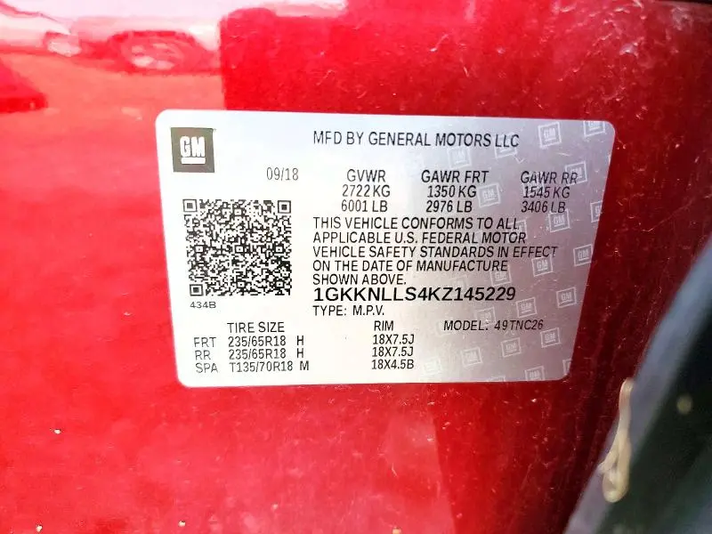 2019 GMC ACADIA SLE  