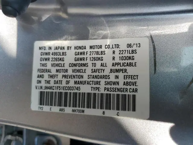 2014 ACURA RLX TECH  