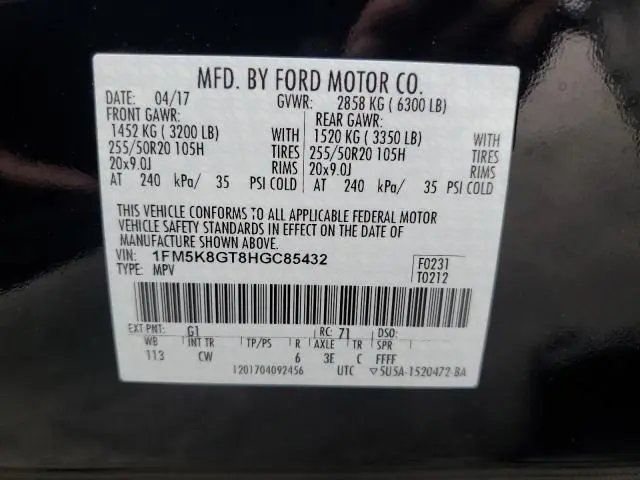 2017 FORD EXPLORER SPORT  