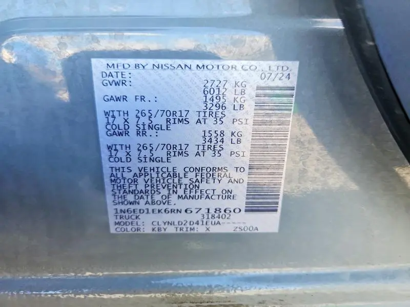 2024 NISSAN FRONTIER PRO-4X  