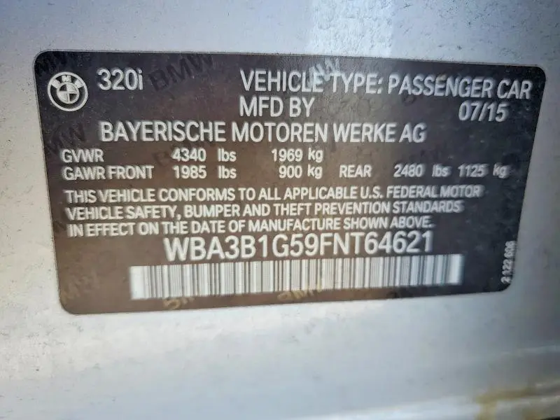 2015 BMW 320 I  