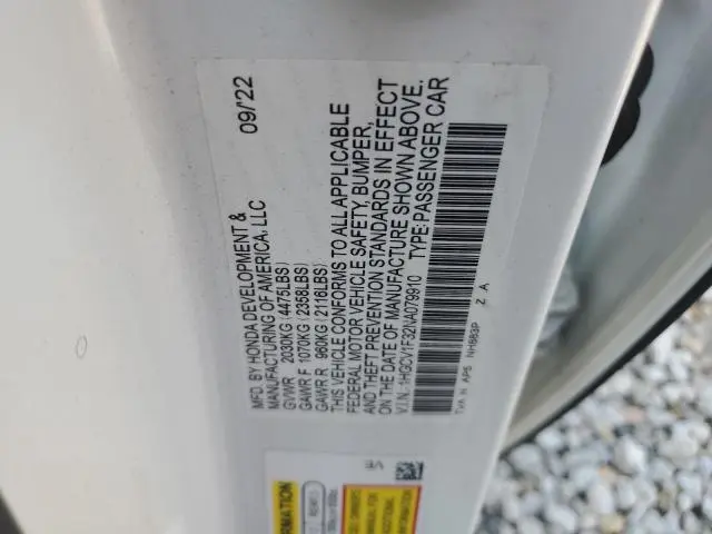 2022 HONDA ACCORD SPORT  