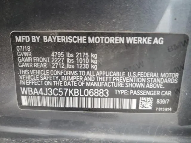 2019 BMW 430XI GRAN COUPE  