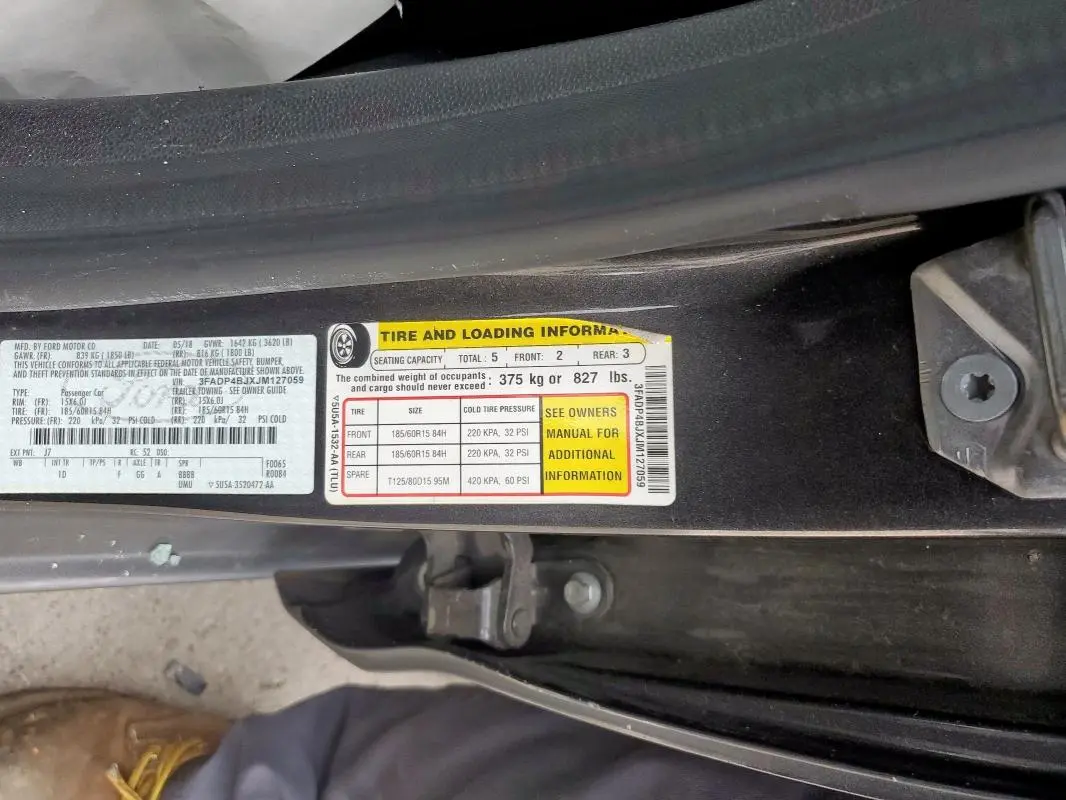 2018 FORD FIESTA SE  