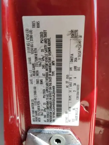 2013 FORD ESCAPE SEL  