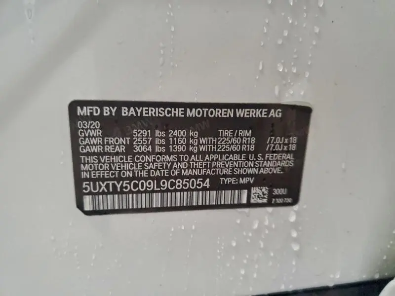 2020 BMW X3 XDRIVE30I  