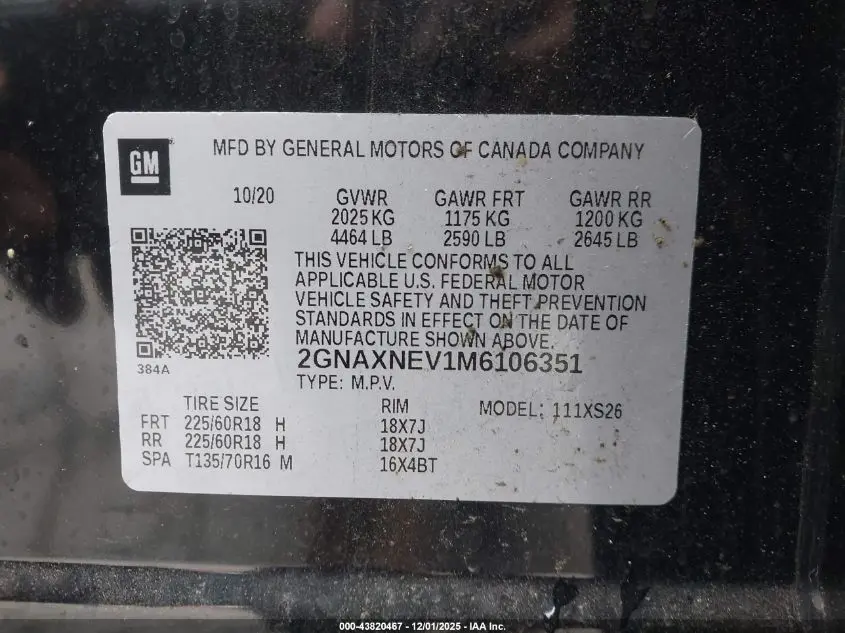 2021 CHEVROLET EQUINOX FWD PREMIER