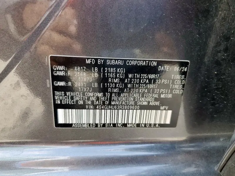 2024 SUBARU CROSSTREK WILDERNESS  