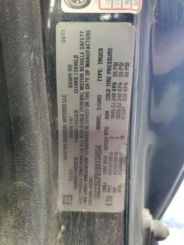 2011 CHEVROLET COLORADO LT  