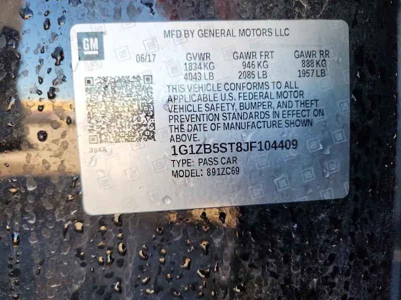 2018 CHEVROLET MALIBU LS  