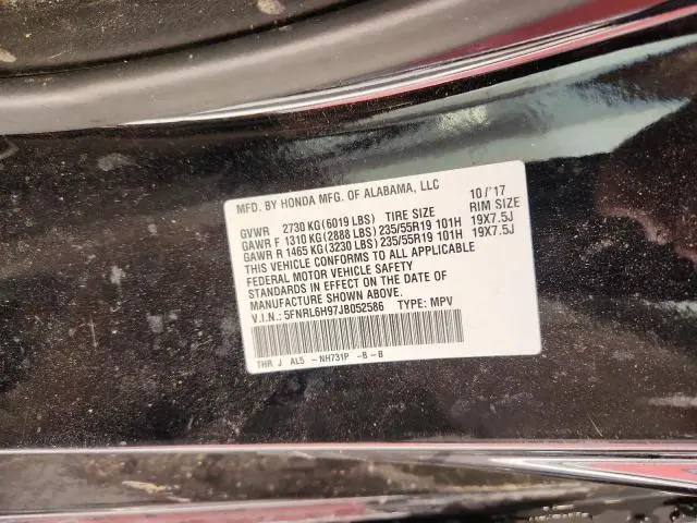 2018 HONDA ODYSSEY ELITE  