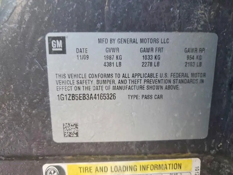 2010 CHEVROLET MALIBU LS  