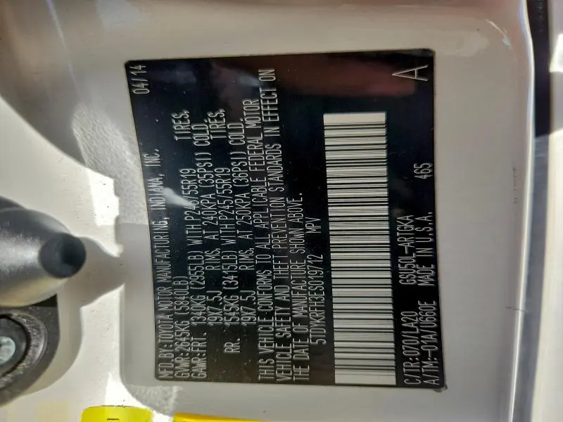 2014 TOYOTA HIGHLANDER LIMITED  