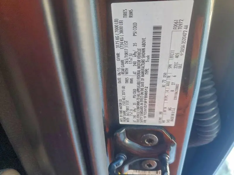 2015 FORD F150 SUPERCREW  
