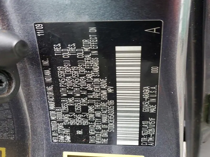 2010 TOYOTA HIGHLANDER LIMITED  