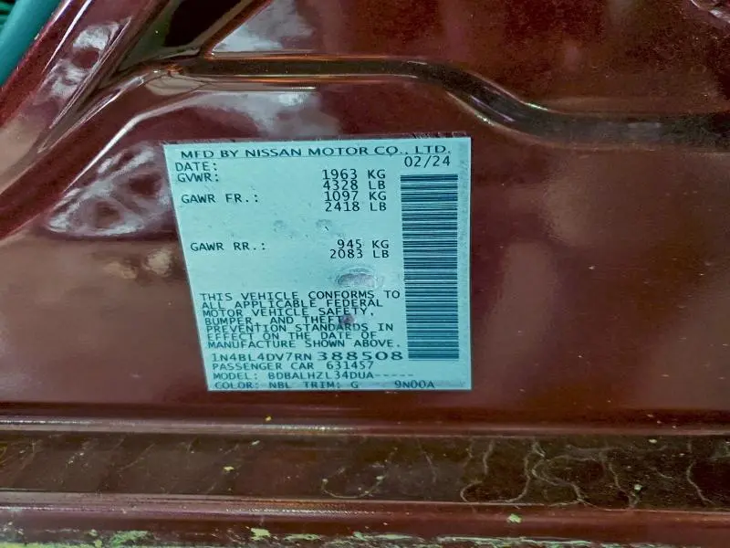 2024 NISSAN ALTIMA SV  