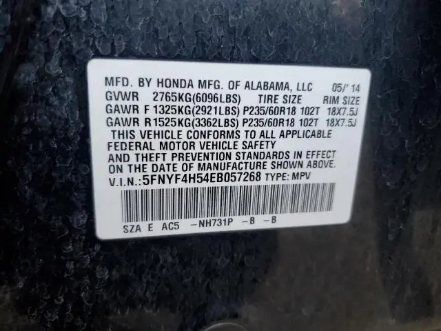 2014 HONDA PILOT EXL