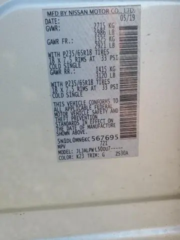 2019 INFINITI QX60 LUXE  