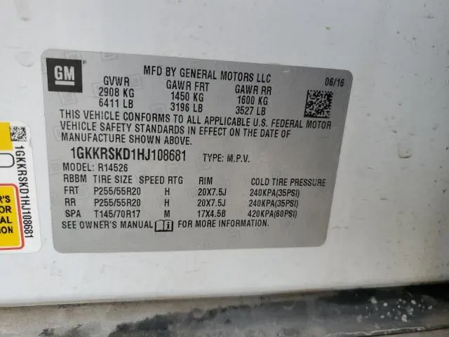 2017 GMC ACADIA LIMITED SLT-2