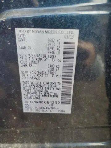 2013 NISSAN PATHFINDER S  