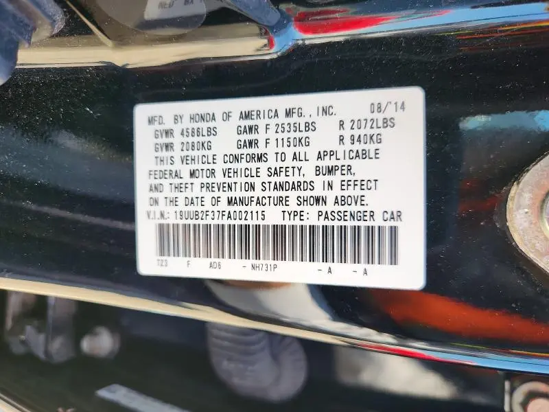 2015 ACURA TLX   