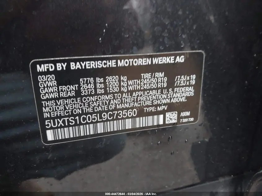 2020 BMW X3 PHEV XDRIVE30E