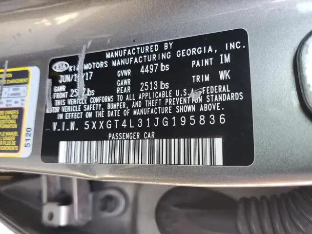 2018 KIA OPTIMA LX  