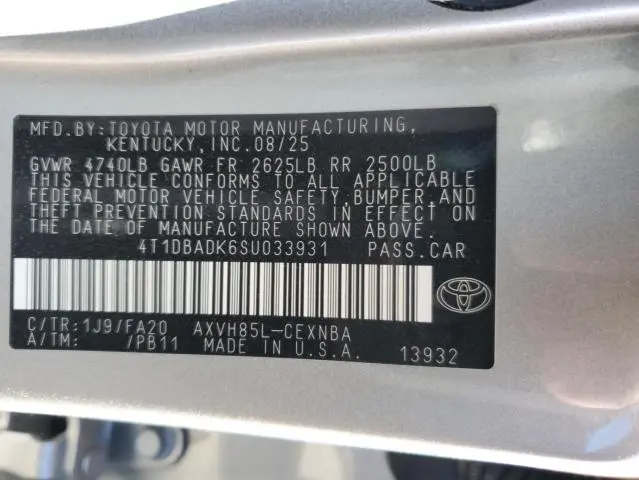 2025 TOYOTA CAMRY XSE  