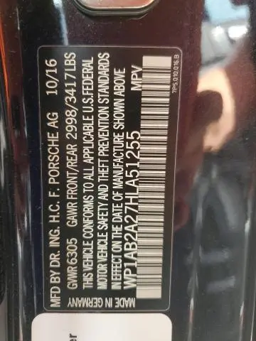 2017 PORSCHE CAYENNE S  