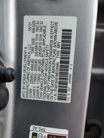 2021 HONDA CR-V TOURING  