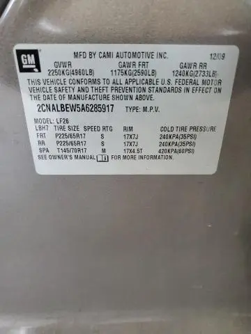 2010 CHEVROLET EQUINOX LS  
