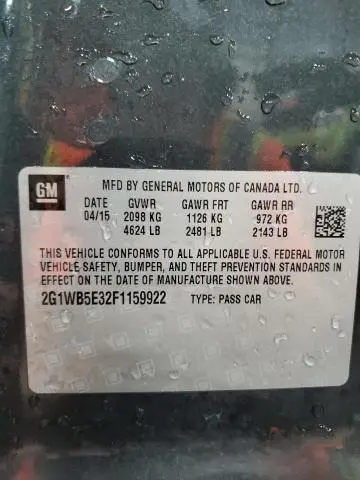 2015 CHEVROLET IMPALA LIMITED LT  