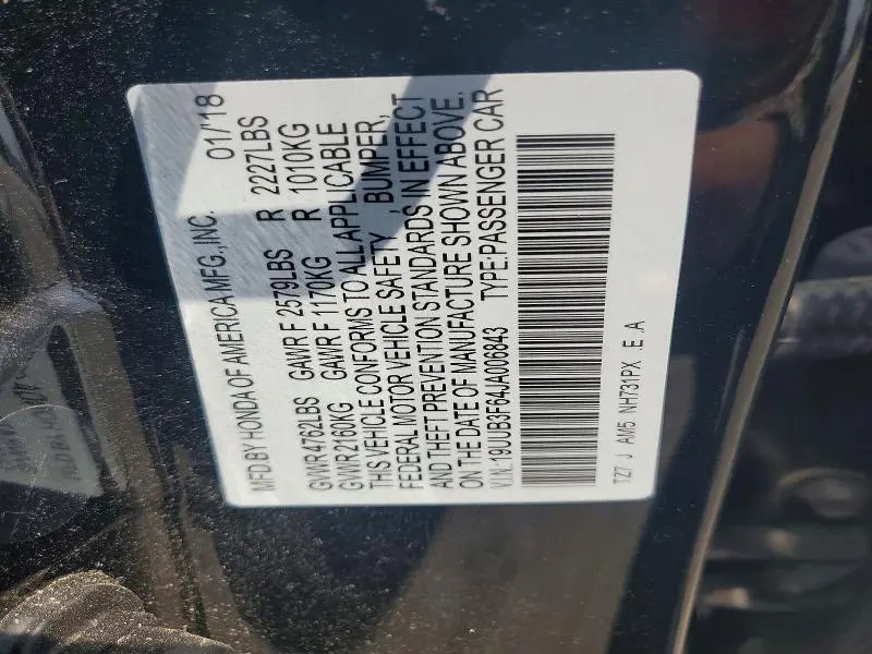 2018 ACURA TLX TECH+A  
