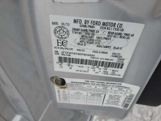 2013 FORD F150 SUPERCREW  