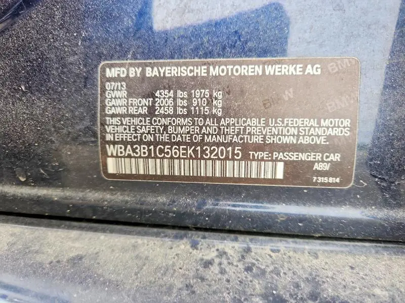 2014 BMW 320 I  
