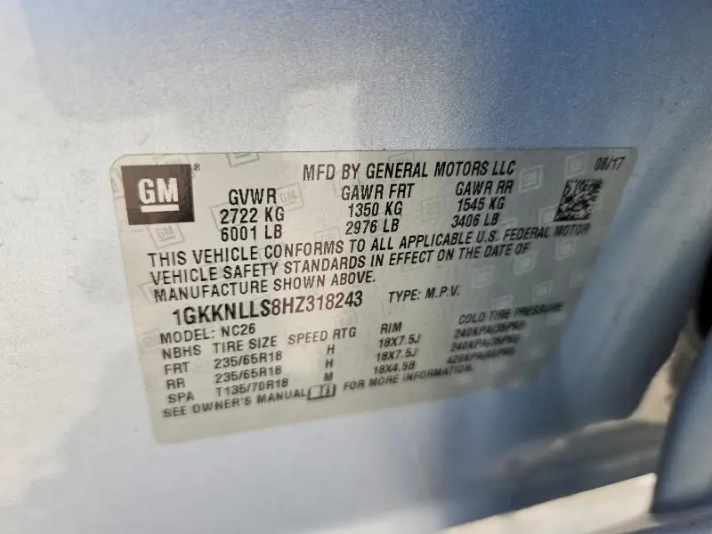 2017 GMC ACADIA SLE  