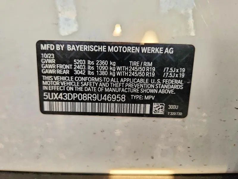 2024 BMW X3 SDRIVE30I  