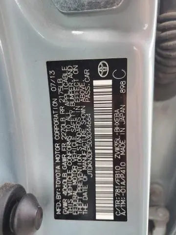 2013 TOYOTA PRIUS PLUG-IN   