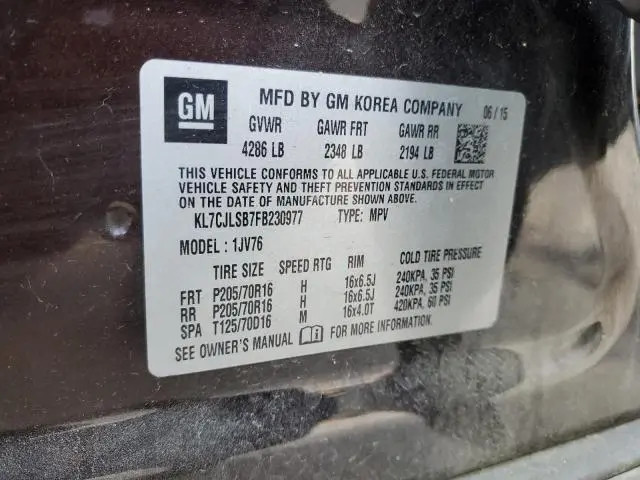 2015 CHEVROLET TRAX 1LT  