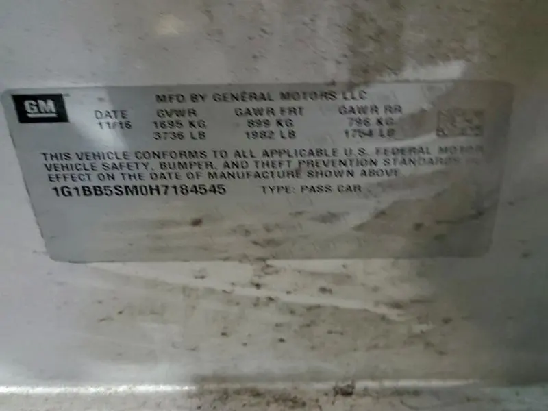 2017 CHEVROLET CRUZE LS  