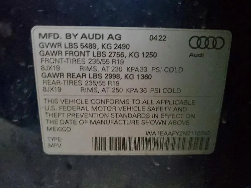 2022 AUDI Q5 PREMIUM PLUS 45  