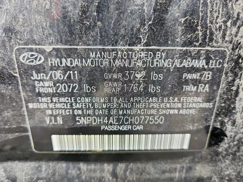 2012 HYUNDAI ELANTRA GLS  