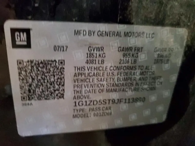 2018 CHEVROLET MALIBU LT  